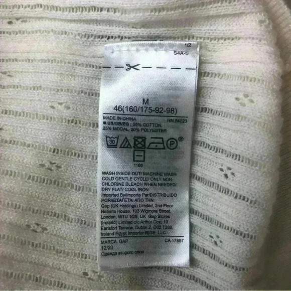 Gap Lightweight Ivory White Knit Sweater in Women's Size Medium NWT - Picture 8 of 11